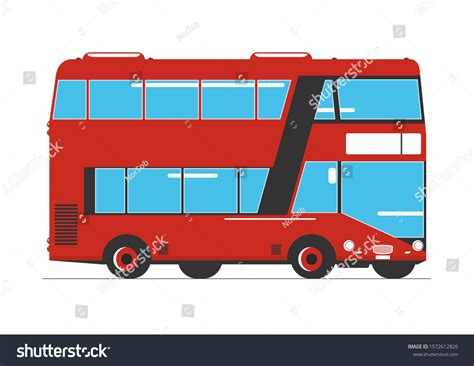 Double Decker Simplified Double Decker Bus Stock Illustration ...