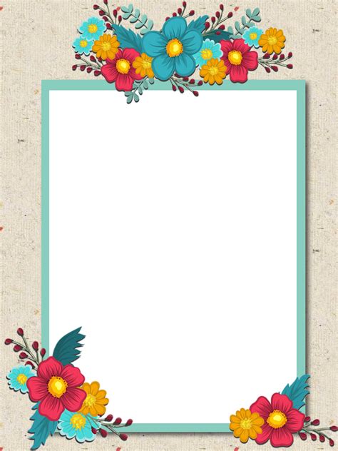 Decorative frame PNG | Colorful borders design, Frame border design ...