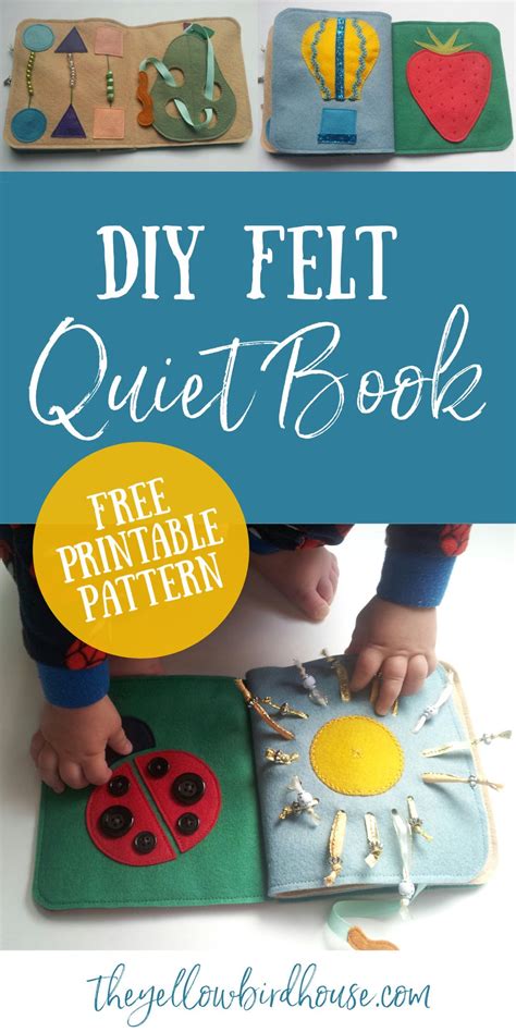 DIY Felt Quiet Book - Free Printable Pattern - The Yellow Birdhouse