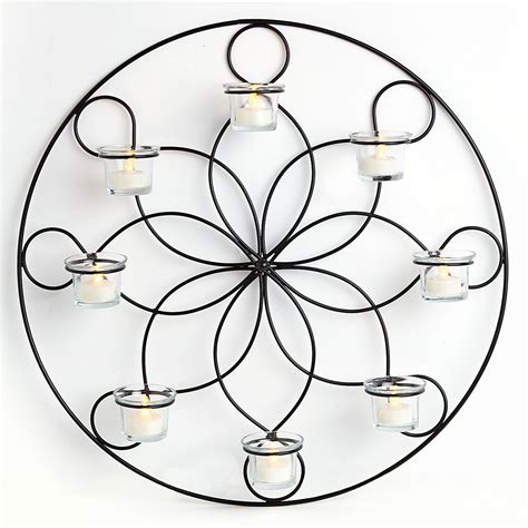 Circle Wall Mount Tea Light Holder | Circle wall, Wall candles, Tea ...