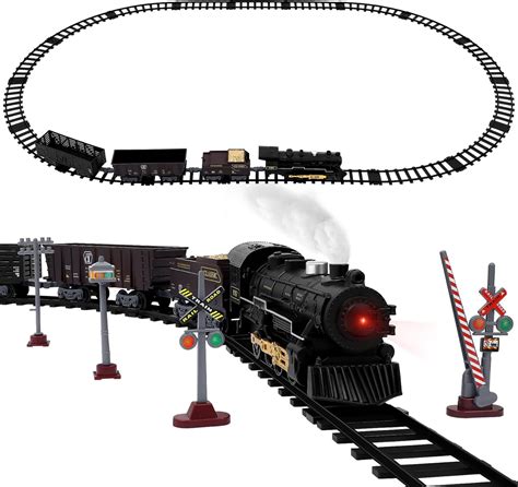 Engine Hobby Train Set with Tender and Gondola and Caboose Smoking ...