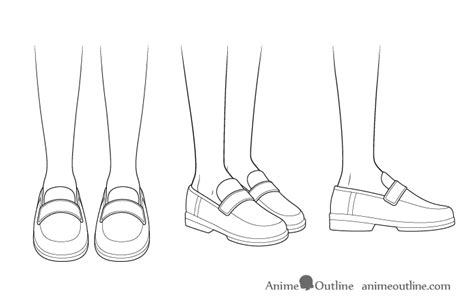 How to Draw Anime Shoes Step by Step - AnimeOutline