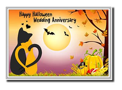 Halloween Wedding Anniversary Card Special Wishes Congratulations ...