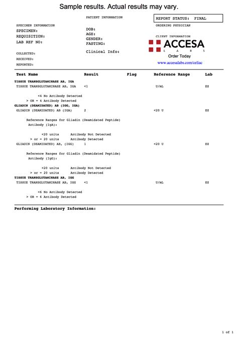 Celiac Test Near You - Celiac Screening | Accesa Labs