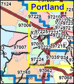 Oregon ZIP Code Map including County Maps