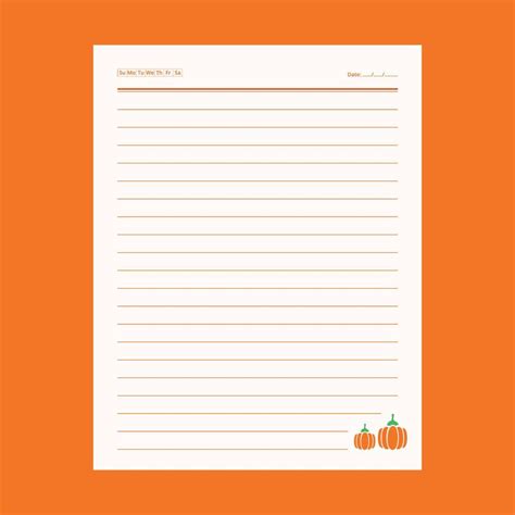 fall autumn notebook page line interior planner design template vector ...