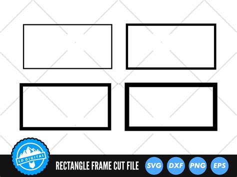 Rectangle Frame SVG Files Frame Cut Files Shape SVG Vector - Etsy UK