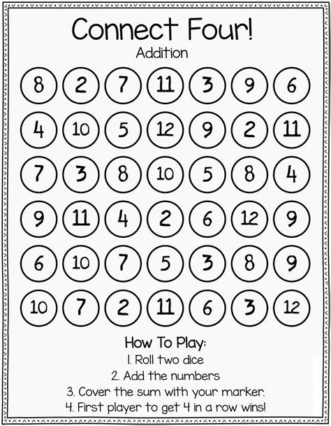 Printable Math Games Fun for Kids | 101 Activity