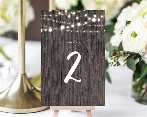 Rustic Wedding Table Numbers | W01 | paperandthings