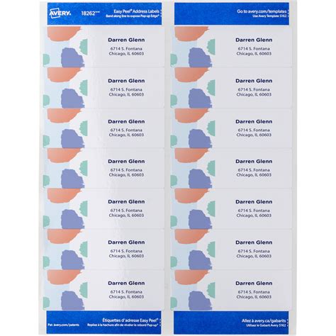 Avery 8162 White Easy Peel Address Labels, InkJet Printable - 350/Pack ...