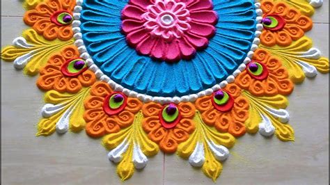 an intricately designed design on the floor is made with colorful yarns ...