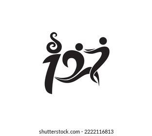 Black White Human Logo Vector Stock Vector (Royalty Free) 2222116813 ...