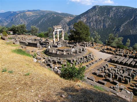 The Archaeological Site Of Delphi In Greece