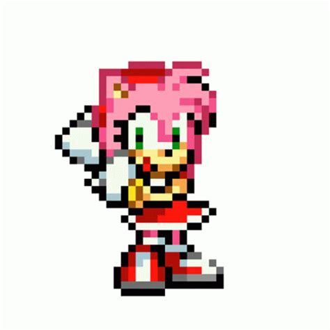 Amy Rose, Rosé Gif, Animated Gif, Pixel Art Characters, Mario ...