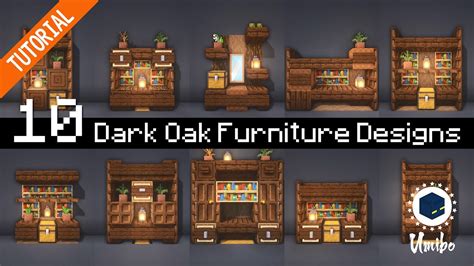 10 Dark Oak Furniture Designs for Minecraft | +Extra - YouTube