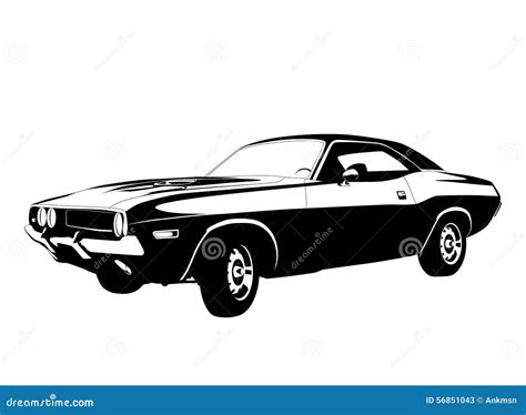 Muscle car profile stock vector. Illustration of culture - 56851043