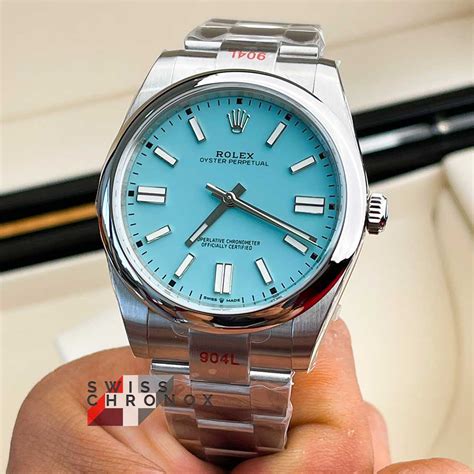 Rolex Oyster Perpetual 41mm Turquoise Blue Dial 124300