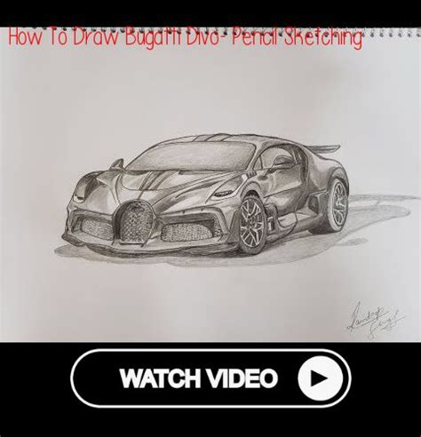 How to draw Bugatti Divo- Pencil Sketching | Import cars, Car tattoos ...