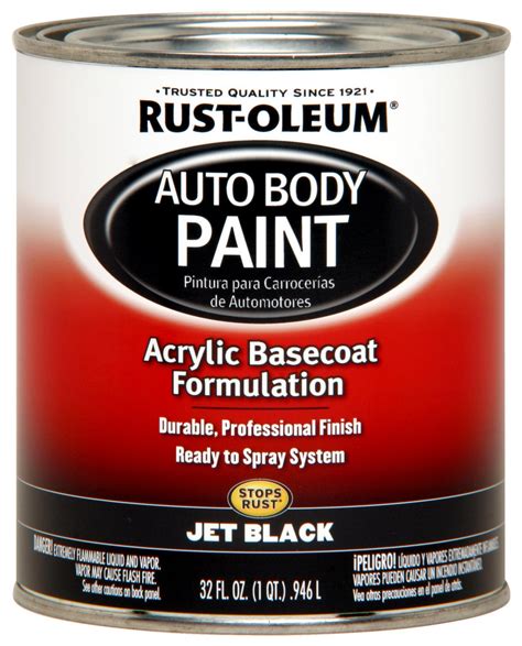 Rust-Oleum Paint Acrylic Base Coat Gloss Jet Black 1 qt. Ea 253500 | eBay