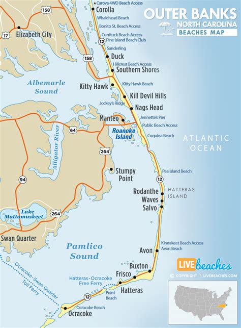 Map Of North Carolina Coast - Vicky Jermaine