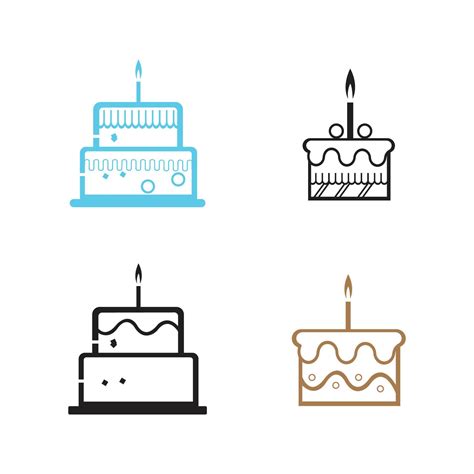 birthday cake logo 5643518 Vector Art at Vecteezy