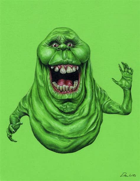 Ghostbusters Slimer Portrait Print - Etsy