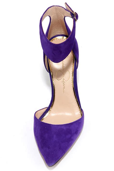 Pretty Purple Heels - Suede Heels - Pointed Heels - $89.00