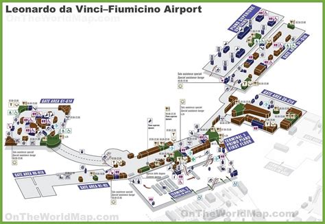 Fiumicino mappa dell'aeroporto Leonardo da vinci di fiumicino mappa ...