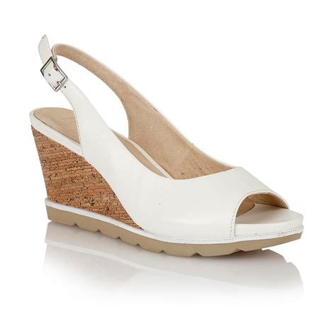 Lotus Maron wedge sandal, White | Wedge sandals, Women shoes, Wedges