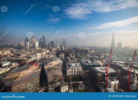 Rooftop view of London stock image. Image of business - 145192269