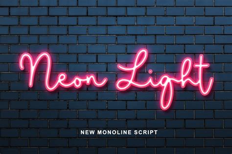 Neon Light Font by Abodaniel · Creative Fabrica