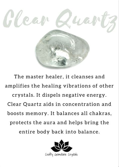 Clear Quartz Meaning | Crystals healing properties, Crystal healing ...