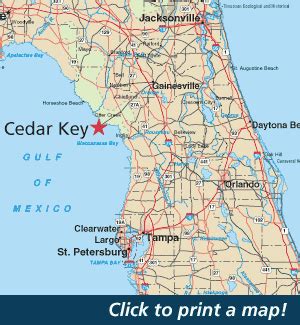 Map Of Florida Cedar Key - Viole Jesselyn