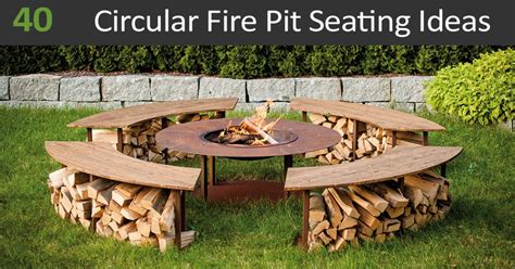 40 Circular Fire Pit Seating Area Ideas - Round Patio Designs