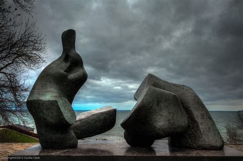 Henry Moore sculpture in Louisiana museum Park - Denmark (HDR ...