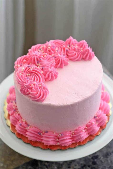 A Pink Buttercream Cake to Celebrate 103 Years Young.