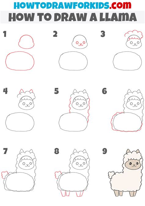 How to Draw a Llama Step by Step - Easy Drawing Tutorial For Kids