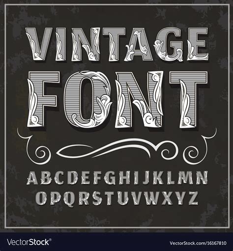 Vintage font retro Royalty Free Vector Image - VectorStock