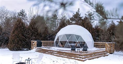 You can go winter camping in a dome in this small town near Toronto