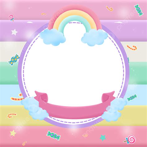 Rounded Rainbow Frame, Rainbow Background, Rainbow, Rainbow Border PNG ...