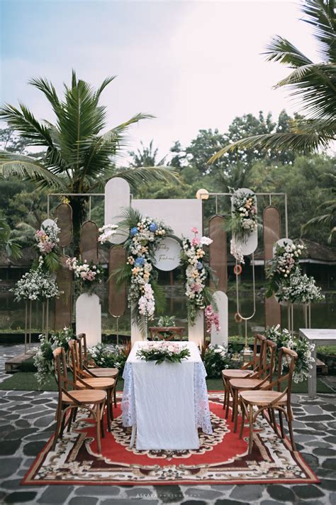 Inspirasi Outdoor Wedding Simple Rustic in 2022 | Dekor, Pesta ...