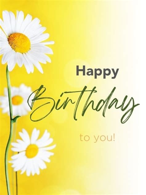 Happy Birthday Images flowers for her yellow color | Happy birthday ...