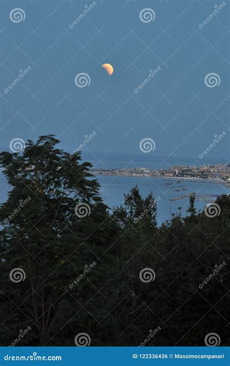 Red Moon, Eclipse of the Moon Stock Photo - Image of round, isolated ...