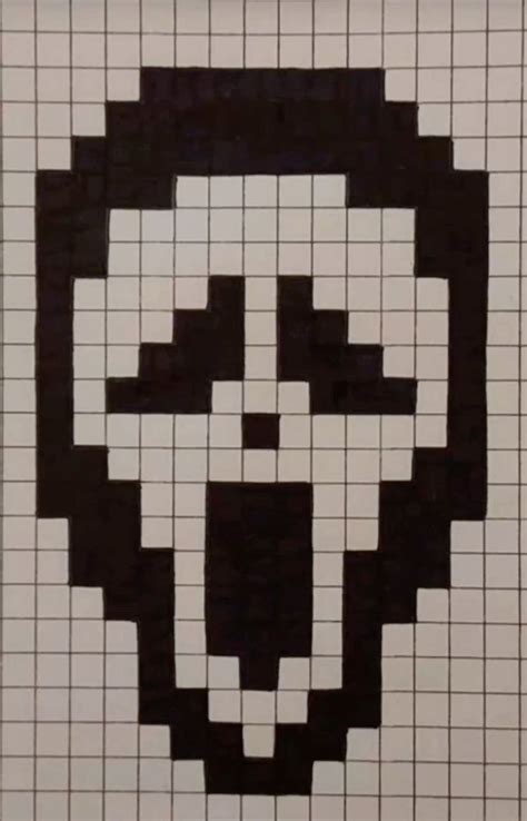 scream pixel em 2024 | Desenhos de matematica, Desenho pixel, Ideias de ...