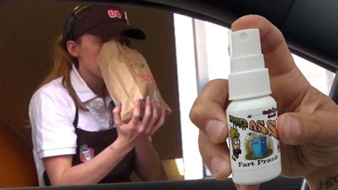 FART SPRAY Drive Thru Prank, disgusting, Public prank poop prank - YouTube