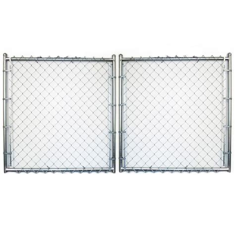 Shop Galvanized Steel Chain-Link Fence Gate (Common: 8-ft x 14-ft ...