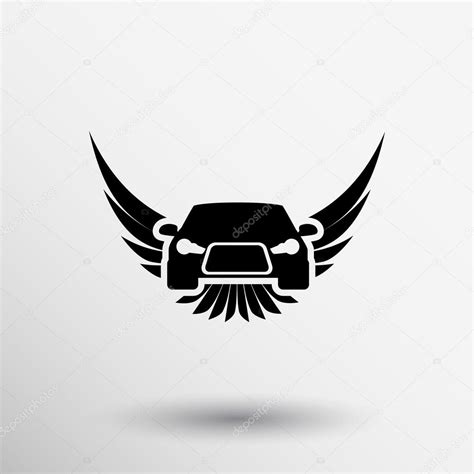 Auto emblems Vector icons car wheel shield crown wings logo icon Stock ...