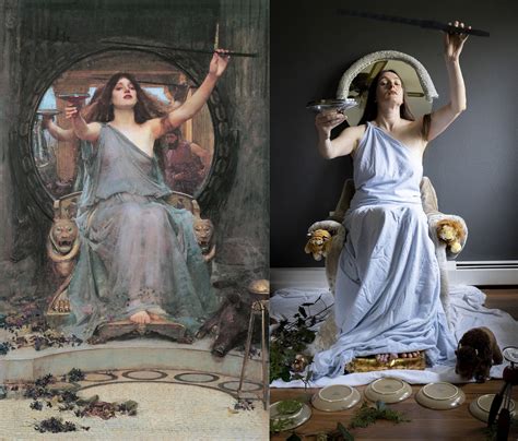 Famous painting recreation "Circe Offering the Cup to Ulysses" by John ...