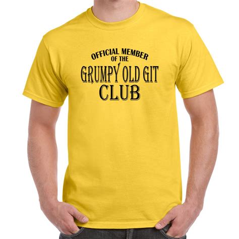 Mens Funny Sayings Slogans t shirts -Grumpy Old Git Club-Funny tshirts ...