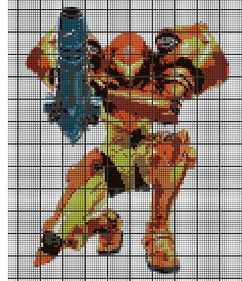 metroid samus pixel art grid Pixel samus metroid perler aran - Pixel ...